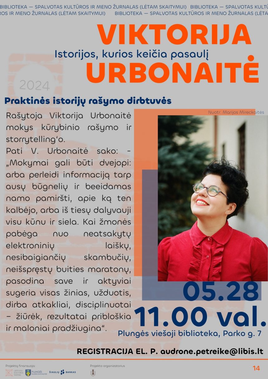 Kūrybinio rašymo dirbtuvės su Viktorija Urbonaite