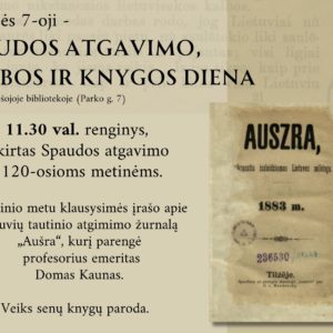 438160961_851511657016405_1740463670829012208_n Gegužės 7-oji – spaudos atgavimo, kalbos ir knygos diena