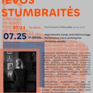 Dailininkė-freskų restauratorė Ieva Stumbraitė atvyksta į Plungės viešąją biblioteką!