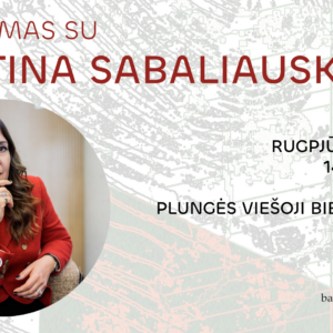 Susitikimas su Kristina Sabaliauskaite Susitikimas su Kristina Sabaliauskaite