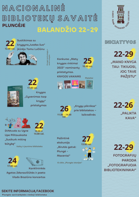 zoomed_Nacionalinėbibliotekųsavaitėskelbimas Nacionalinė bibliotekų savaitė Plungėje 2024