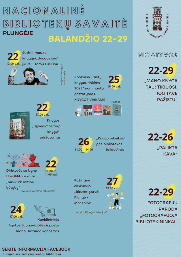 zoomed_Nacionalinėbibliotekųsavaitėskelbimas Nacionalinė bibliotekų savaitė Plungėje 2024