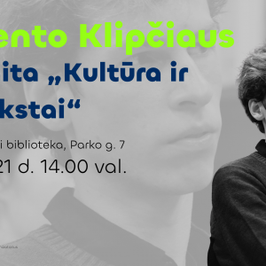 cover VINCENTO KLIPČIAUS PASKAITA „KULTŪRA IR KONTEKSTAI”