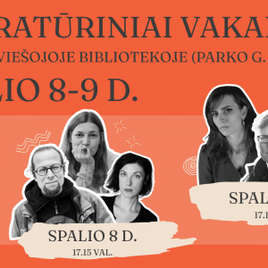Cover LITERATŪRINIAI VAKARAI PLUNGĖS VIEŠOJOJE BIBLIOTEKOJE