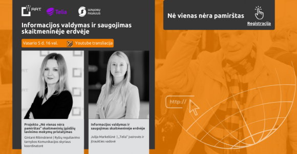 PROGRAMA 2 Nuotolinė paskaita – informacijos valdymas ir saugojimas skaitmeninėje erdvėje