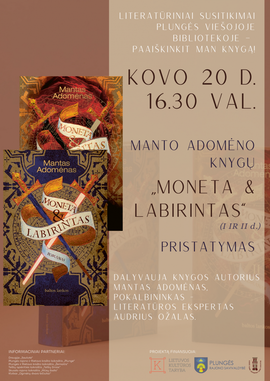 Literatūriniai susitikimai Plungės viešojoje bibliotekoje – paaiškinkit man knygą!