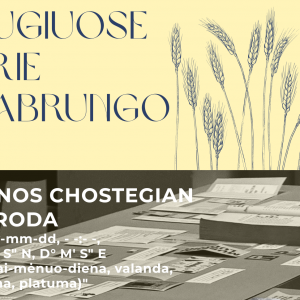 Parodos plakatas ANNOS CHOSTEGIAN PARODA