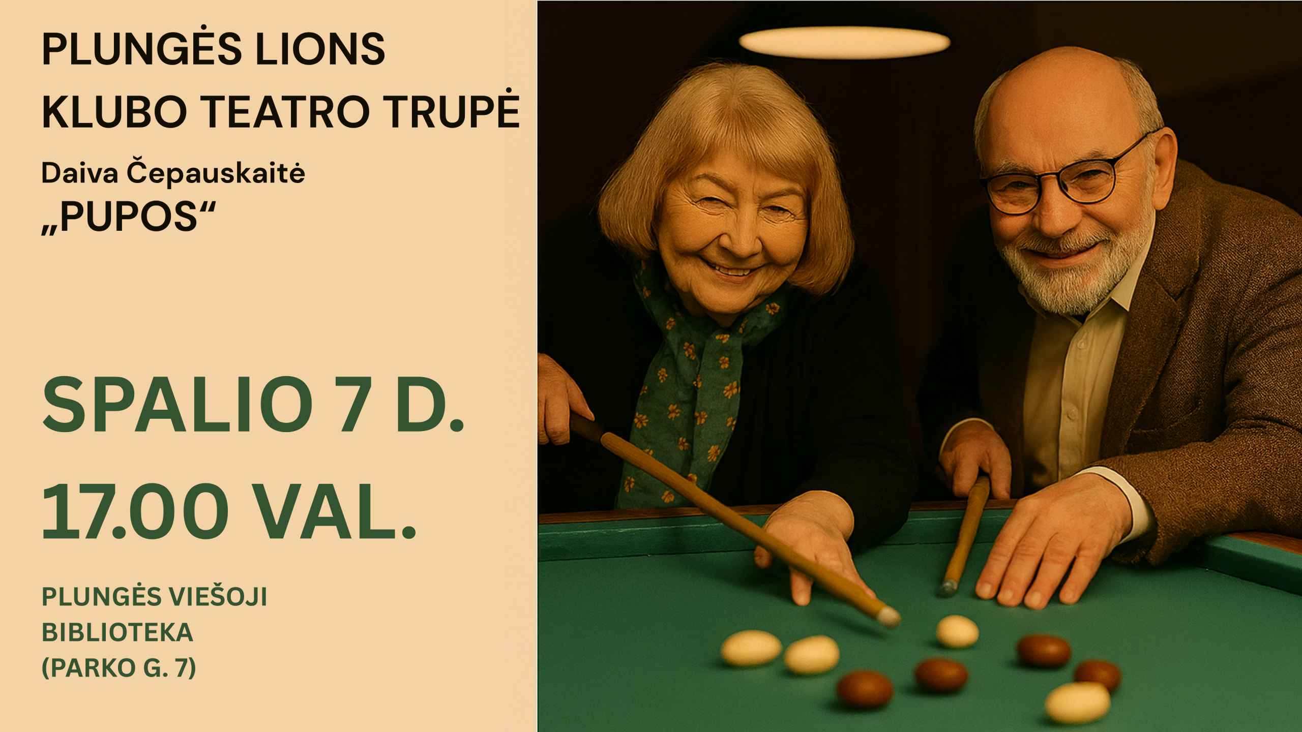 PLUNGĖS LIONS KLUBO TEATRO TRUPĖS spektaklis „PUPOS“