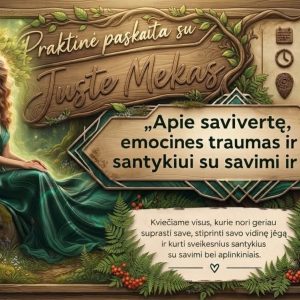 Praktinė paskaita su Juste Mekas – Kodėl man taip sunku priimti save?